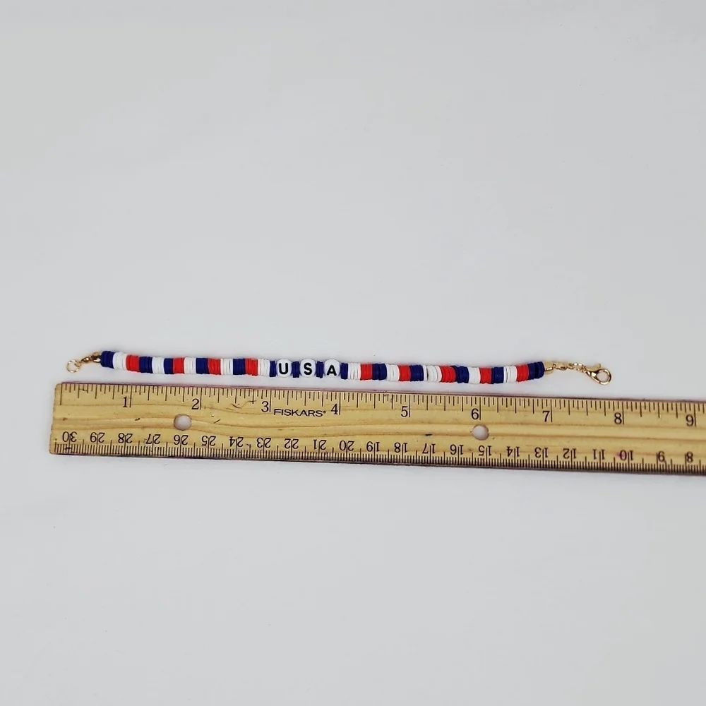 Handmade USA 4th Of July  Bracelet